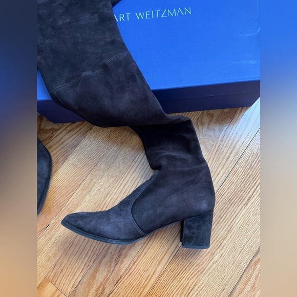 Stuart Weitzman Thighland Cola Brown Suede Over The Knee Boot Size 7 - Picture 3 of 10